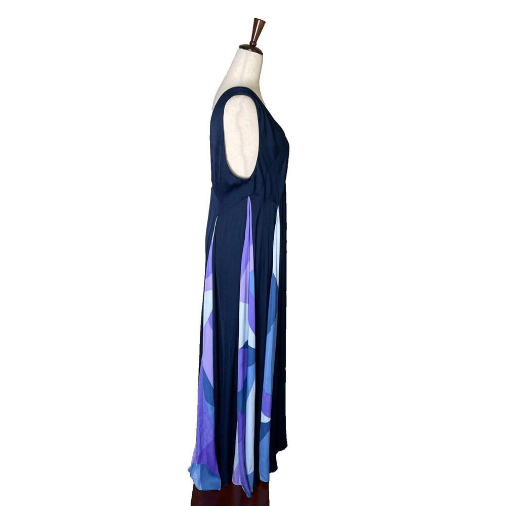 Free People Spectrum Maxi Dress Sleeveless Deep V Flowy Colorful Boho Womens S - Picture 3 of 8
